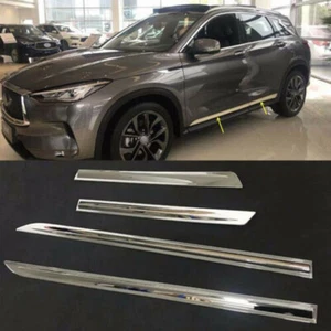 4pcs Chrome Body Side Molding Cover Trim For 2019-2023 2024 2025 Infiniti QX50 - Picture 1 of 8