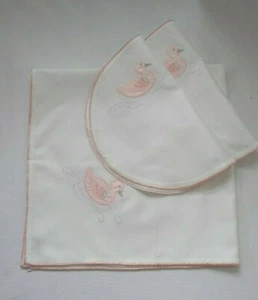 Kids Tea Party Tablecloth Linen & Placemats Duck Themed Vintage German New - Picture 1 of 11