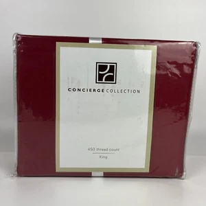 Concierge Collection King Sheet Set Crimson Red - Picture 1 of 2