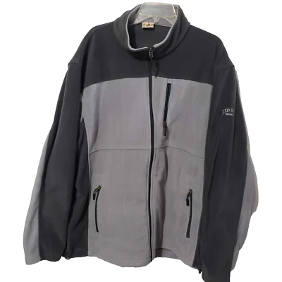Red Head Gray & Dark Gray Zip Fleece Soft Thick Jacket 2XL - Image 1 of 4