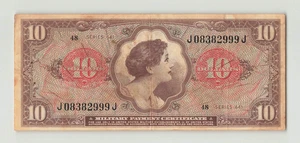 USA MPC 10 Dollars Series 641, 1965-68, 881/2 2nd Printing, Orig VF, J08382999J - Picture 1 of 2