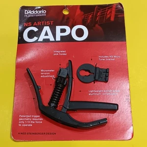 New D Addario NS Artist Guitar Capo With Micro Tuner Bracket, Electric,Acoustic  - Picture 1 of 2