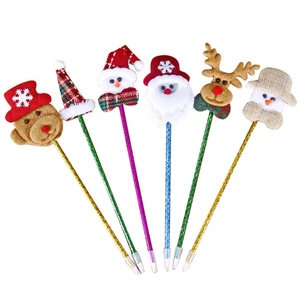 12 Pcs Christmas Ballpoint Pen Student Cute Multicolor Cartoon Pens - Picture 1 of 12