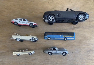 Corgi model cars, coach, Vahool, 300 SL, T Bird, Bundle joblot x 6 (18) RARE - Image 1 of 4