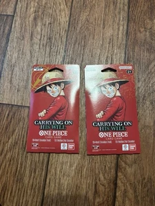 Juego de cartas de una pieza: llevar a su voluntad (OP-13) paquete de refuerzo con funda juego de 2 - Imagen 1 de 2