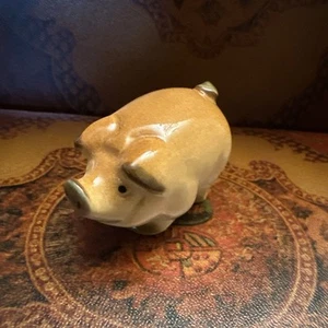 FIGURA POCELAIN LOMONOSOV CERDO MARRÓN - Imagen 1 de 5