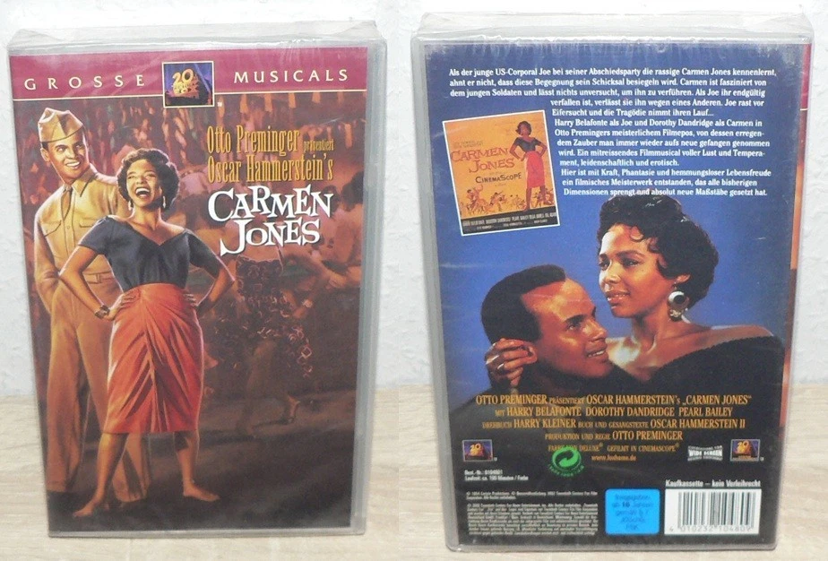 Carmen Jones VHS  Musical Klassiker  FOX Video Hardbox NEU & OVP  *Rarität*  :-) - Bild 1 von 1
