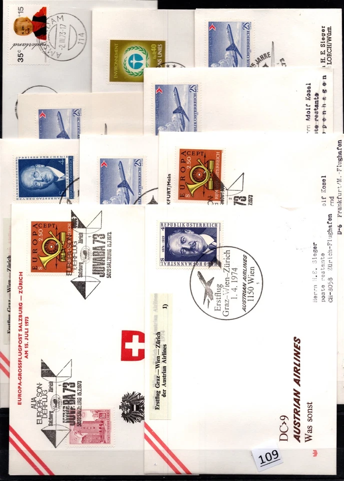 + WHOLESALE - 10 FDC,COVERS - MIX - AVIATION - PLANES - CULTURE - ART - Image 1 of 1