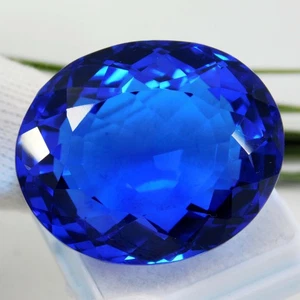 Natürlicher 114,10 ct umwerfender AA + blauer Tansanit ovaler Schliff zertifizierter Edelstein - Bild 1 von 8