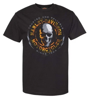 Camiseta de algodón manga corta Harley-Davidson Concept Skull para hombre, negra Foto 1 de 2