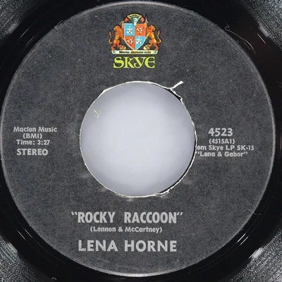 LENA HORNE Rocky Raccoon / Watch What Happens SKYE 4523 VG 45 1969 Jazz-Funk 7" - Image 1 of 4