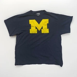 University Of Michigan Blue/ Yellow “M” Logo Section 101 By Majestic 2XL - Picture 1 of 4