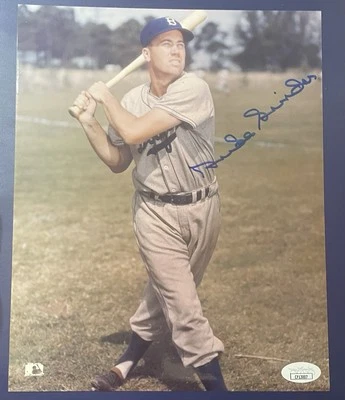 Autographed DUKE SNIDER Brooklyn Dodgers  8x10 photo - JSA COA  - Image 1 of 4