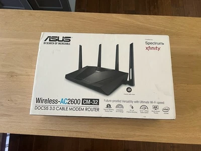 ASUS CM-32 AC2600 DOCSIS 3.0 High Speed Cable Modem Router Combo W/ Power Supply - Image 1 of 4