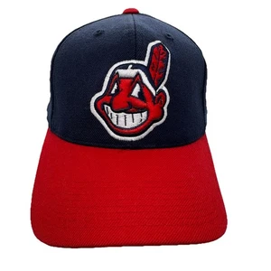 Cappello snapback lana vintage anni 90 Cleveland Indians Guardians Sports Specialites LEGGI - Foto 1 di 14