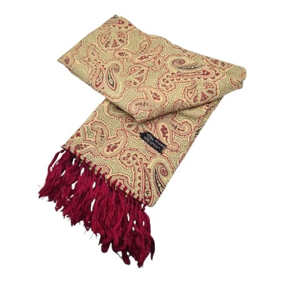Tootal Mod Indie 1960s Paisley Scarf Vintage Retro Mens Fringed Ascot Cravat 113 - Image 1 of 4