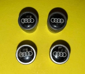 **Genuine Audi Valve Stem Caps- Audi Logo** Set Of 4 - Picture 1 of 3