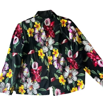 Nuevo con etiquetas Blazer Drapers and Damon's Floral Cuentas Frente Abierto -22W Foto 1 de 4