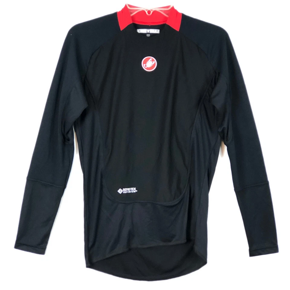 Castelli Prosecco Goretex Jersey Womens L Black Base Layer Shirt Rosso Corsa - Image 1 of 4