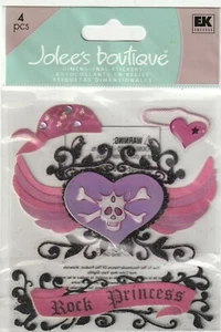 Jolee's Boutique 3D Stickers BIKER GIRL ROCK PRINCESS Theme 81363 FAST FREE SHIP - Picture 1 of 1