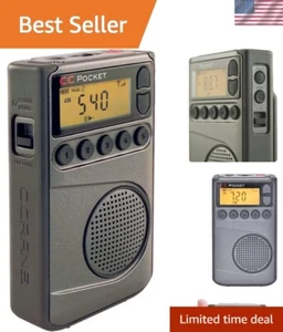 Compact AM/FM Radio with Clock and Waterproof Design - Portable Entertainment - Picture 1 of 10