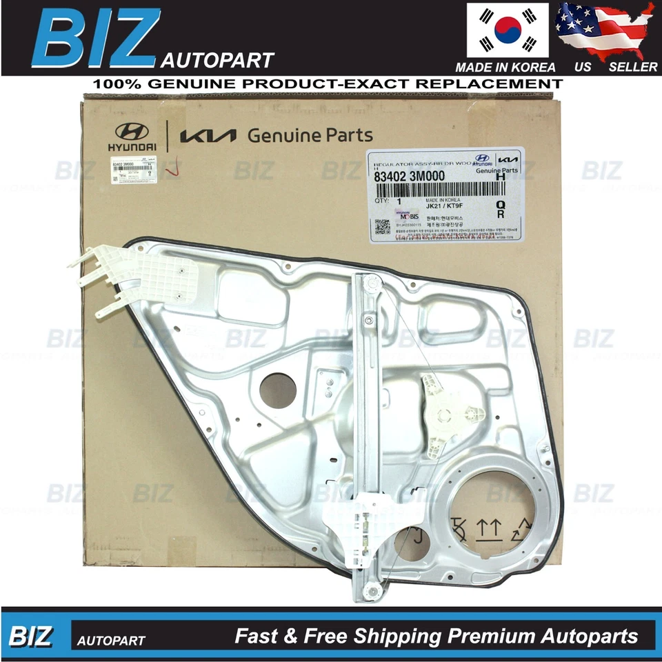Genuine REAR RIGHT Window Regulator for 2009-2014 Hyundai Genesis 83402-3M000 - Image 1 of 4
