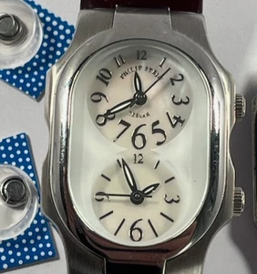 PHILIP STEIN Tesler Quantum Man’s. Dual Dial Twin Quartz movement new batteries. - Picture 1 of 7