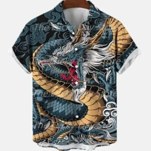 Herren Social Freizeit Vintage Blumenmuster Hawaiianisch Übergröße kurzärmeliges Shirt Straße Neu - Bild 1 von 35