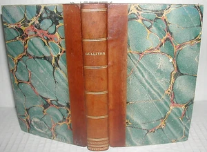 GULLIVER’S TRAVELS Dean JONATHAN SWIFT *1791* 18th Century LEATHER and HARDBACK - Picture 1 of 5