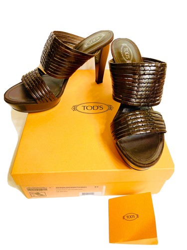 TOD’S Sandali Tod's platform in pelle marrone taglia 41