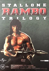 The Rambo Collection DVD Box Set - First Blood 1 & 2 & Rambo 3 R4 FREE AUS POST - Picture 1 of 1