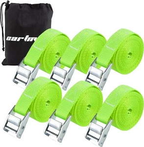 Cartman 1" x 12' Spanngurte Cargo Spanngurt bis zu 600 Pfund, 6 Stück, grün - Bild 1 von 6