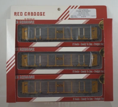 NOS Red Caboose CHICAGO NORTH WESTERN N Scale Auto Rack Car Set - RM-19154 Set#2 - Image 1 of 4