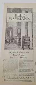 Radio Freed-Eisemann 1926 mejores casas Franklin Booth arte anuncio de colección - Imagen 1 de 1