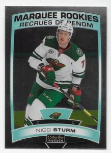 19/20 O-PEE-CHEE PLATINUM MARQUEE ROOKIES RC Nico Sturm #163 - Imagen 1 de 1