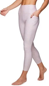 RBX Active Women's Pink Leopard 7/8 Ankle Legging with Pockets, Size, Large - Picture 1 of 6