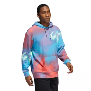 Adidas Men's Big Mood French Terry Pullover Hoodie, Multicolor/Emoji Print - Picture 1 of 11