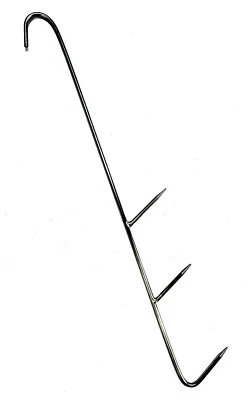 RÄUCHERFUCHS24 Räucherhaken Dreifach - FV 10St. ca.25cm/2,4mm Ø ▷ Edelstahl ✓ Räucherlauge!