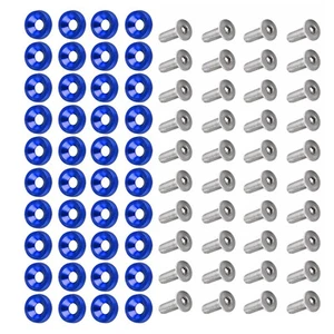 40PCS Aluminum Alloy Fender Bumper Washer Bolt Engine Bay Accessories Kit - Foto 1 di 15