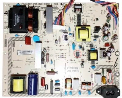 Kit Riparazione Per Scheda TV PHILIPS  715G4802-P01-H20-003H TNY277PN Fusibile - Image 1 of 4