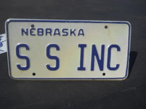 Vintage Nebraska Car Truck Vehicle Personal Novelty License Plate S S INC - Picture 1 of 3