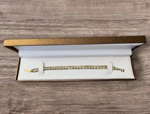 Beautiful Napier Vintage Gold Tone Faux Pearl Bracelet - Picture 1 of 3