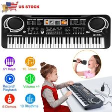 61-Key Digital Music Piano Keyboard Kids Electronic Musical Instrument with Mic