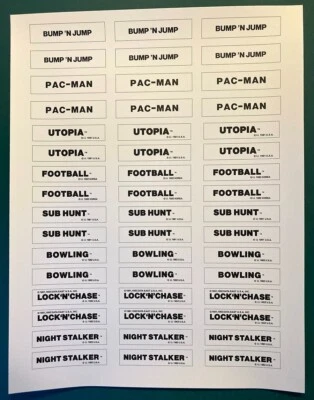 INTELLIVISION FRONT LABELS GAMES CARTRIDGES REMPLACEMENT WATERPROOF & DURABLE - Image 1 of 4