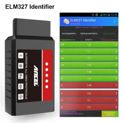 ELM327 Coche OBD2 Lector de Código Bluetooth Herramienta de Diagnóstico Automotriz Escáner OBDII Foto 1 de 4
