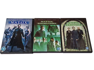 Bundle of 3 DVD's Matrix, Matrix Reloaded, Matrix Revolutions (Region 2) Cert 15 - Image 1 of 4
