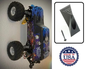 RC Car Wall Hanger for Traxxas Stampede, Bigfoot, and Gravedigger Monster Truck - Picture 1 of 3