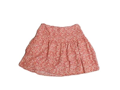 Abercrombie & Fitch Floral Mini Skirt Red Tan Floral Cottagecore Y2K Linen Small - Image 1 of 4