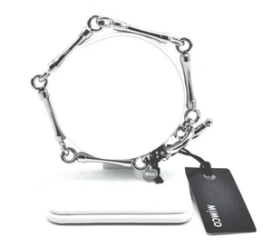 MIMCO BONE CHAIN WRIST BRACELET IN SILVER BNWT RRP$89.95 - Picture 1 of 3