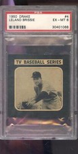1950 Drake's Drake Drakes TV #4 Lou Leland Brissie PSA 6 Graded Baseball Card